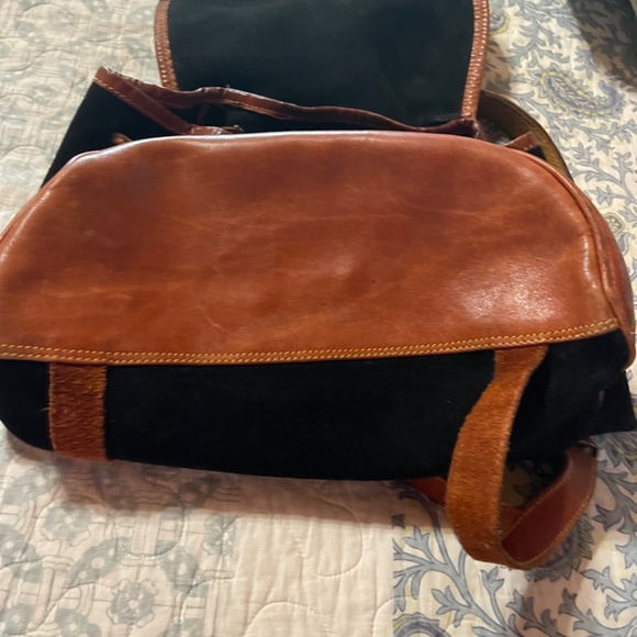 Vintage Eddie Bauer suede and leather backpack main image 5